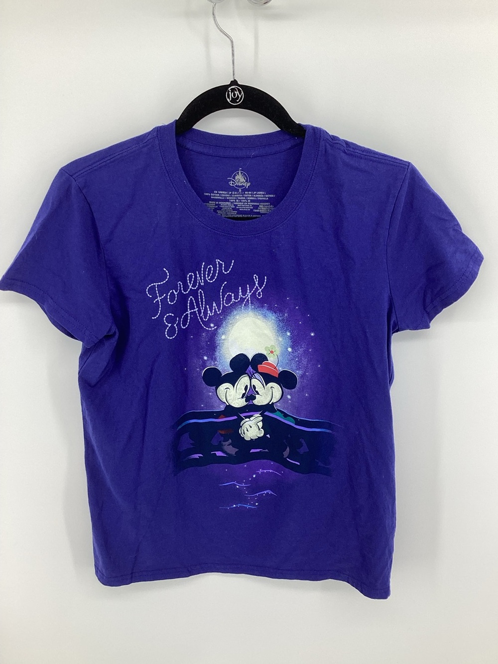 Disney Purple "Forever & Always" Mickey & Minnie Short Sleeve Tee